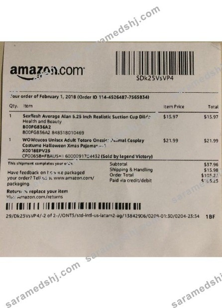 Amazon company payment receipt
